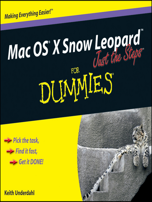 Title details for Mac OS X Snow Leopard Just the Steps For Dummies by Keith Underdahl - Available
